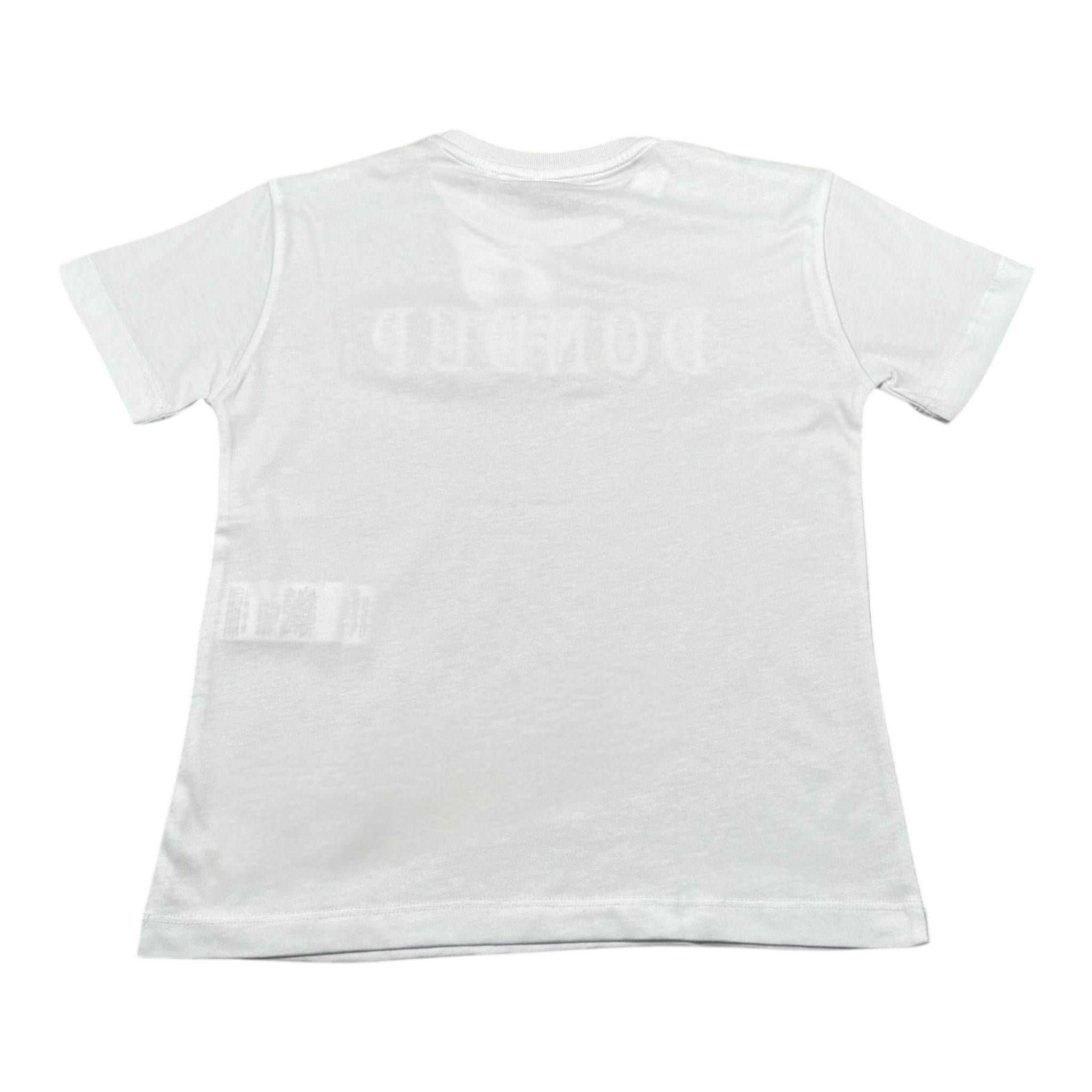 Dondup T-Shirt Girocollo Tinta Unita con Stampa per Bambina DMTS037 BIANCO DONDUP 