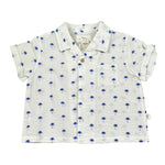 Teddy E Minou Camicia Tinta Unita con Stampa per Neonato E25CI010C4025 BIANCO TEDDY E MINOU 