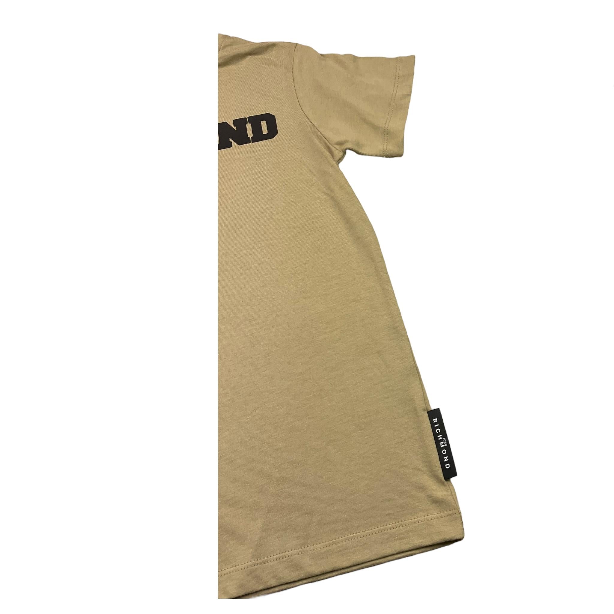 JOHN RICHMOND t-shirt girocollo tinta unita con stampa in contrasto Beige per Bambino RBA2Q5115TS BEIGE JOHN RICHMOND 