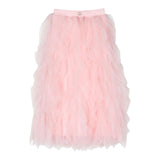 Twinset Gonna Tinta Unita con Tulle per Bambina 231GJ2Q8B ROSA TWINSET 