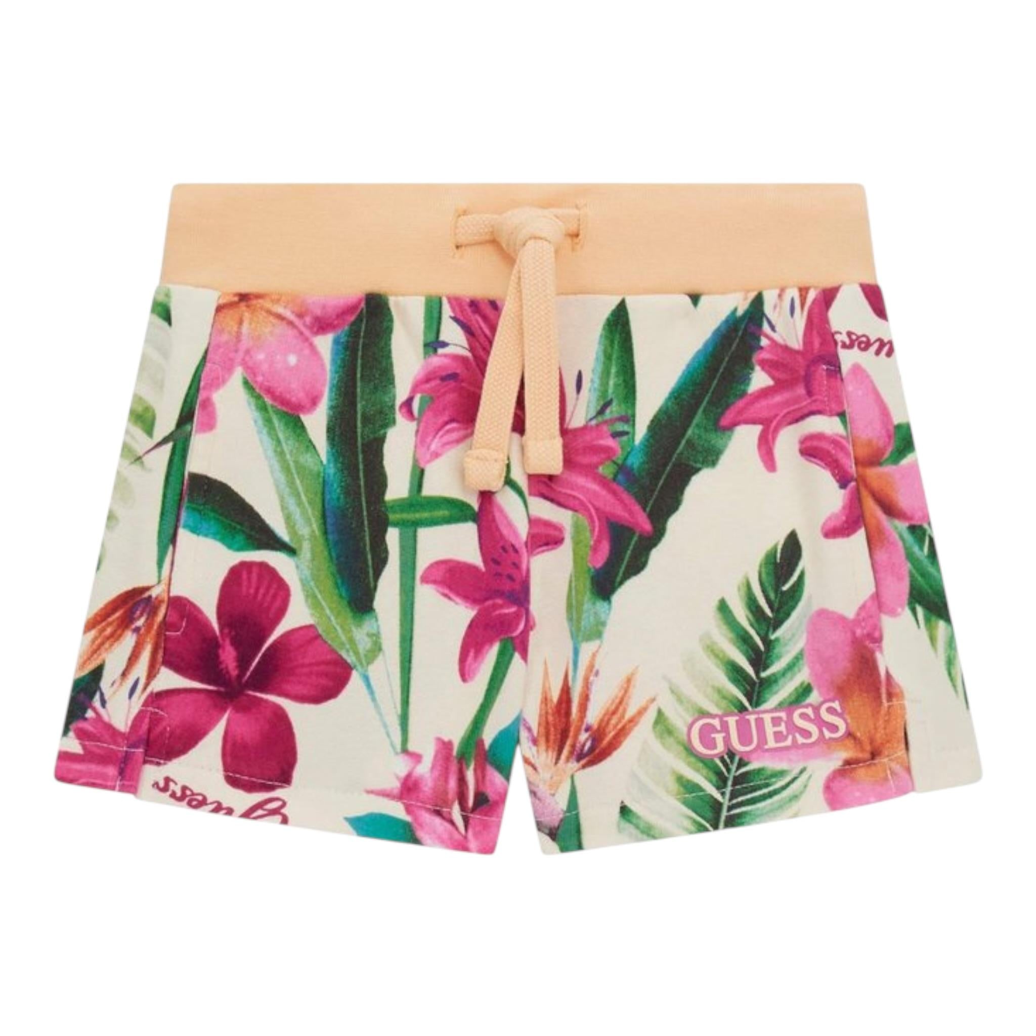 Guess Short Tinta Unita con Fantasia per Neonata K5GD05KA6R4 PESCA GUESS 