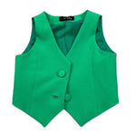 Petit Posh Gilet Tinta Unita per Bambina GFBS25028GLX VERDE PETIT POSH 