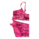 4Giveness Costume 2 Pezzi Fascia-Mutandina Tinta Unita Rosa per Bambina