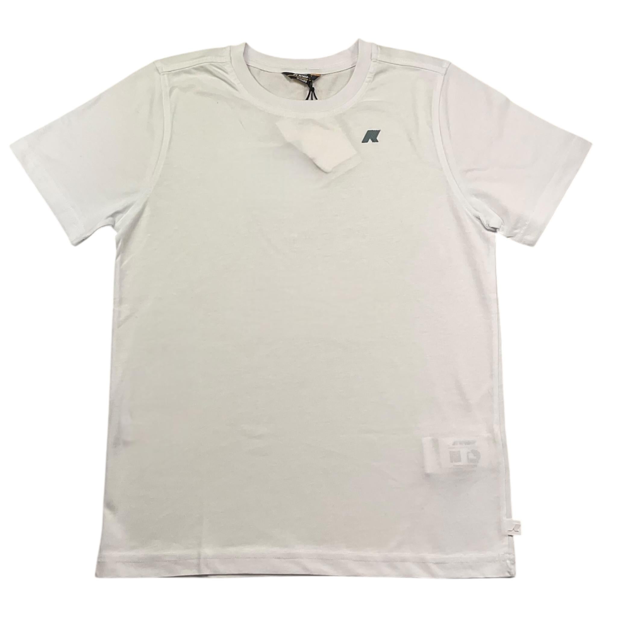 K-Way T-Shirt Girocollo Tinta Unita per Bambino K5136ZW BIANCO K-WAY 