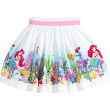 Monnalisa Gonna Tinta Unita Stampa Fantasia Disney per Bambina 113706 BIANCO MONNALISA 