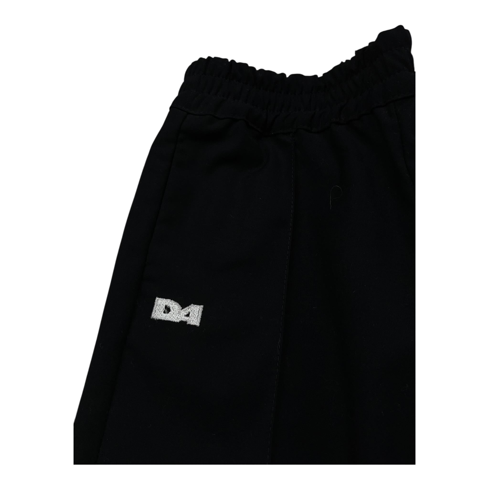 DANIELE ALESSANDRINI pantalone tinta unita con logo Nero per Neonato 1291P00043 NERO DANIELE ALESSANDRINI 