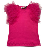 Aniye By Girl Canotta Tinta Unita Con Tulle Fuxia Per Bambina