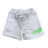 Dsquared2 Bermuda In Tuta Tinta Unita Con Stampa Bianco Per Neonato