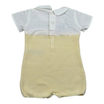 Paz Rodriguez Pagliaccetto Bicolore Mezza Manica per Neonato 005122296 BIANCO/GIALLO PAZ RODRIGUEZ 