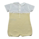 Paz Rodriguez Pagliaccetto Bicolore Mezza Manica per Neonato 005122296 BIANCO/GIALLO PAZ RODRIGUEZ 