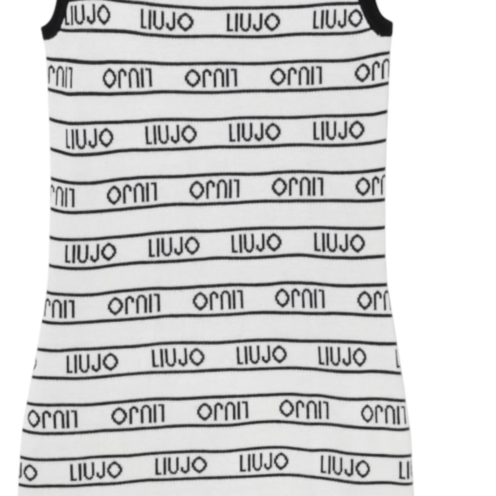 Liu Jo Abito Bicolore Logato per Bambina GA5077 BIANCO/NERO LIU JO 