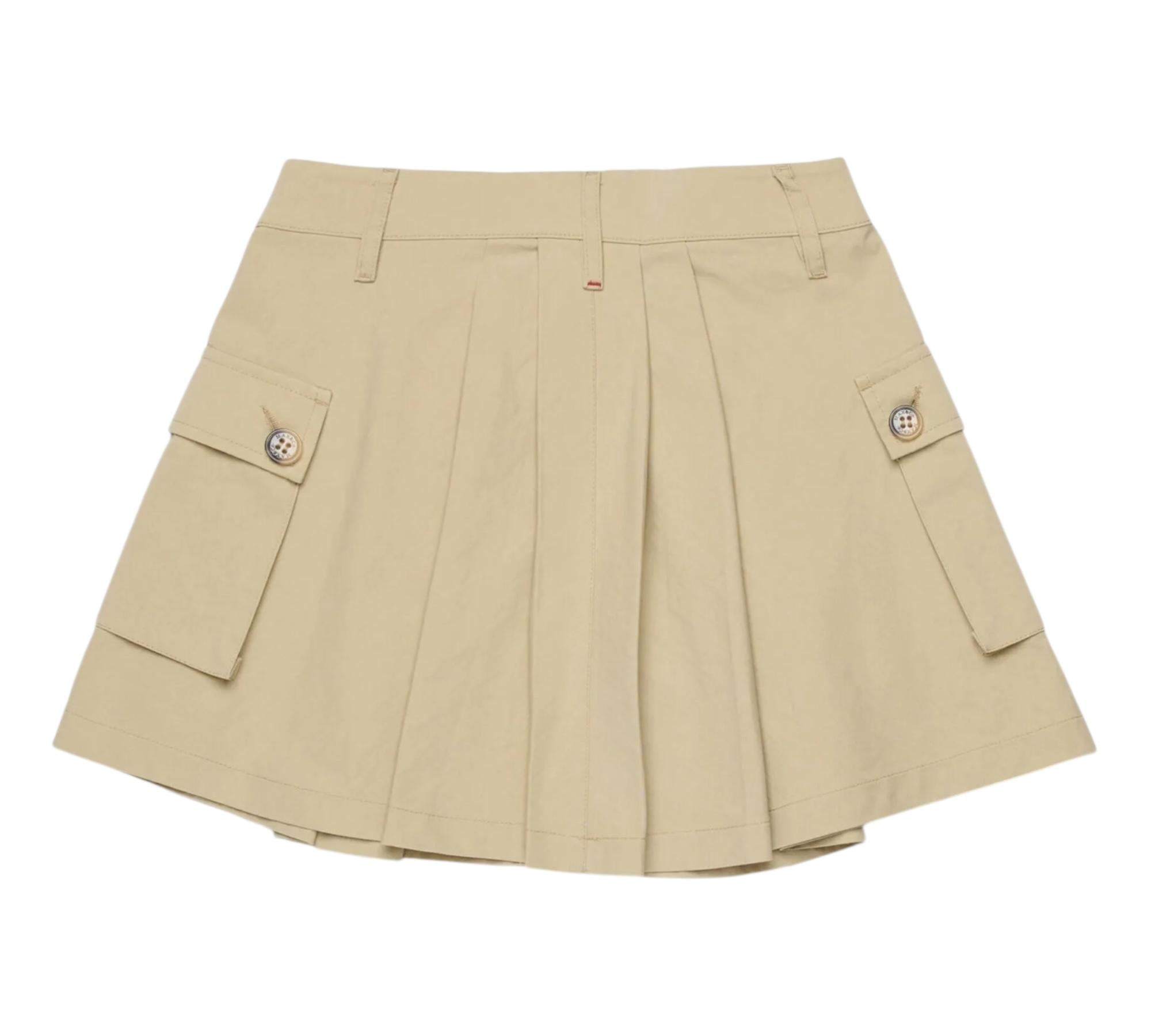 Max&Co. Gonna Tinta Unita con Tasche per Bambina MX0132X BEIGE MAX&Co. 