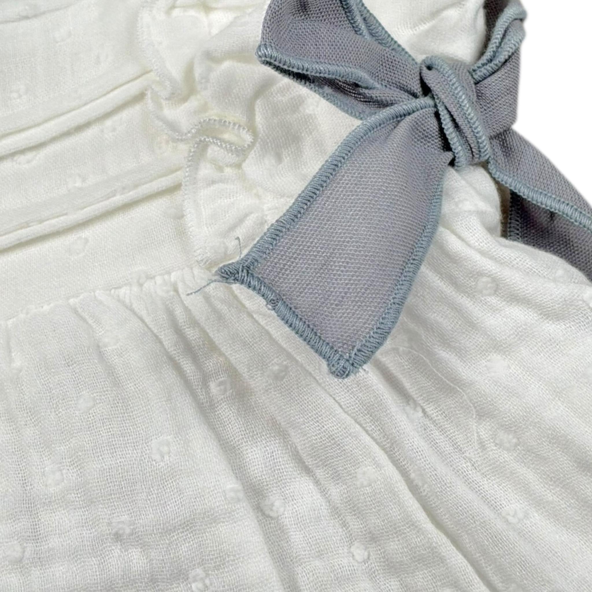 Babidu Completo 2 Pezzi Camicia-Coulotte Tinta Unita per Neonata 92495 BIANCO BABIDU 