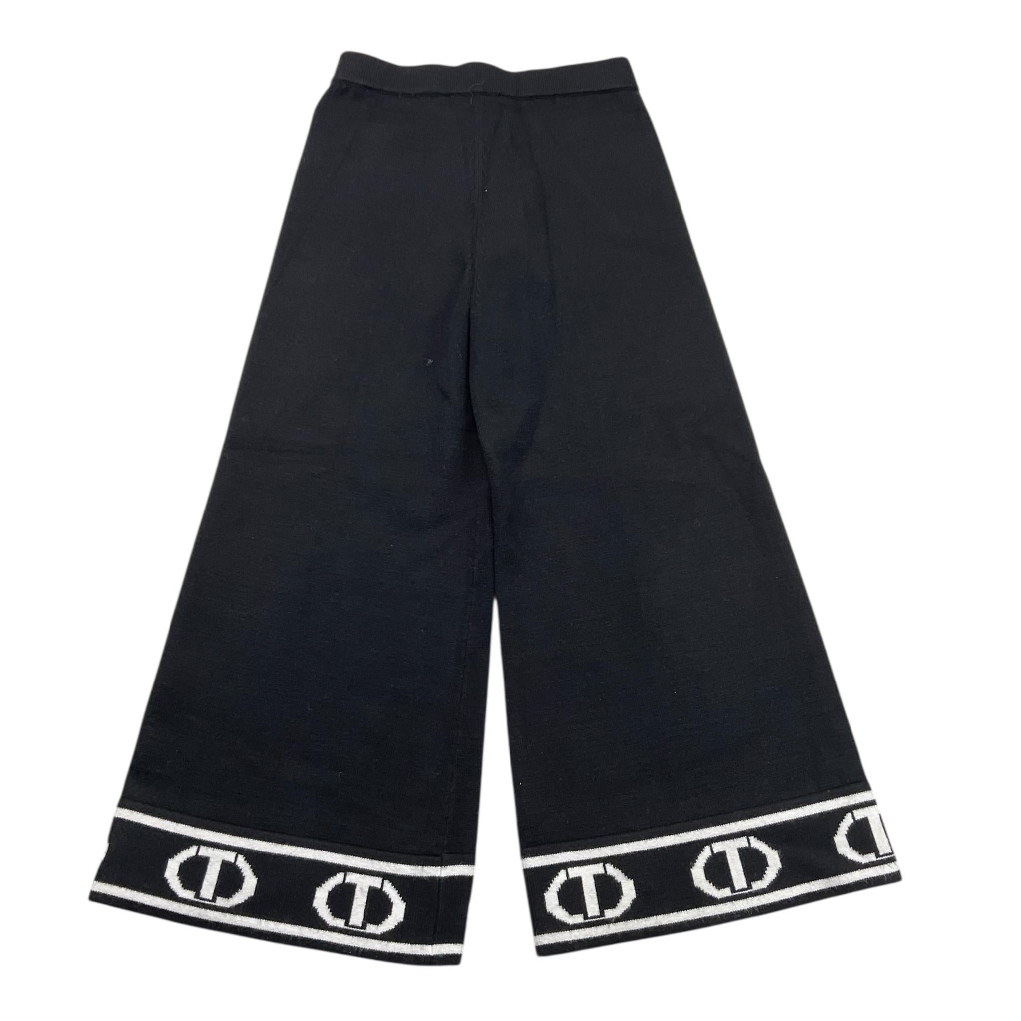 TWINSET pantalone tinta unita modello a palazzo Nero per Bambina 242GJ3160X NERO TWINSET 