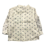 Marlu' Camicia Manica Lunga Tinta Unita Con Stampe Ancora Panna Per Neonato