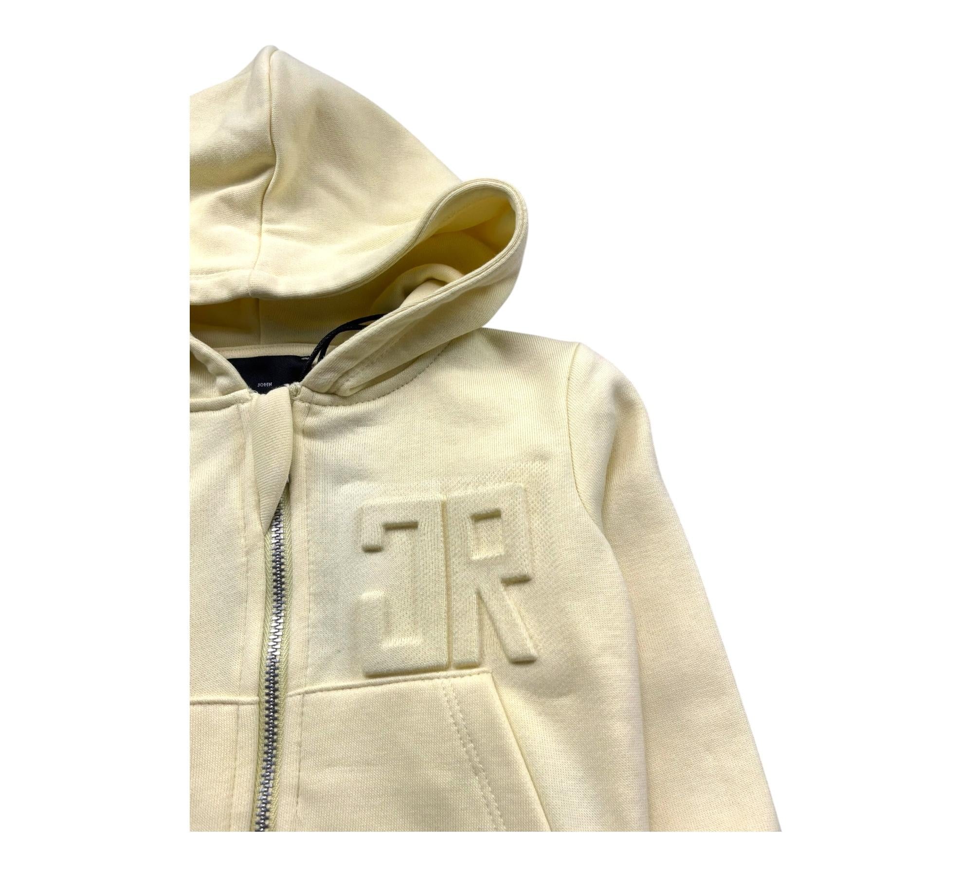 John Richmond Felpa con Zip E Cappuccio Tinta Unita con Logo per Neonato RIP26004FE GIALLO JOHN RICHMOND 