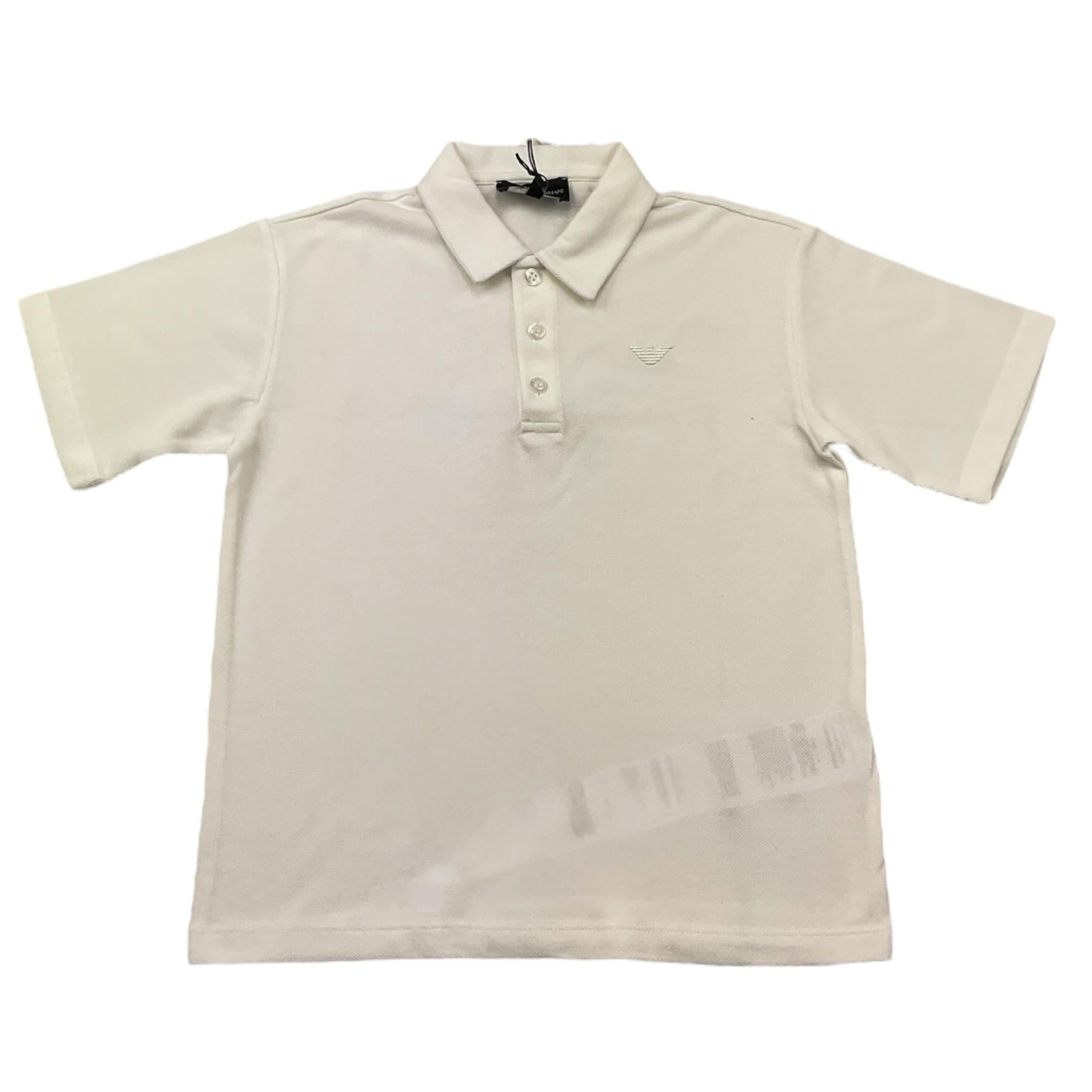 Emporio Armani Polo Mezza Manica Tinta Unita con Logo per Bambino EB000338 PANNA EMPORIO ARMANI 