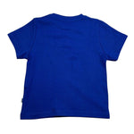 Boss T-Shirt Girocollo Tinta Unita con Stampa per Neonato J05101 BLU BOSS 