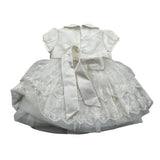 Colori Chiari Abito Mezza Manica tinta unita con Tulle Bianco per Neonata FN1053523232 BIANCO COLORI CHIARI 