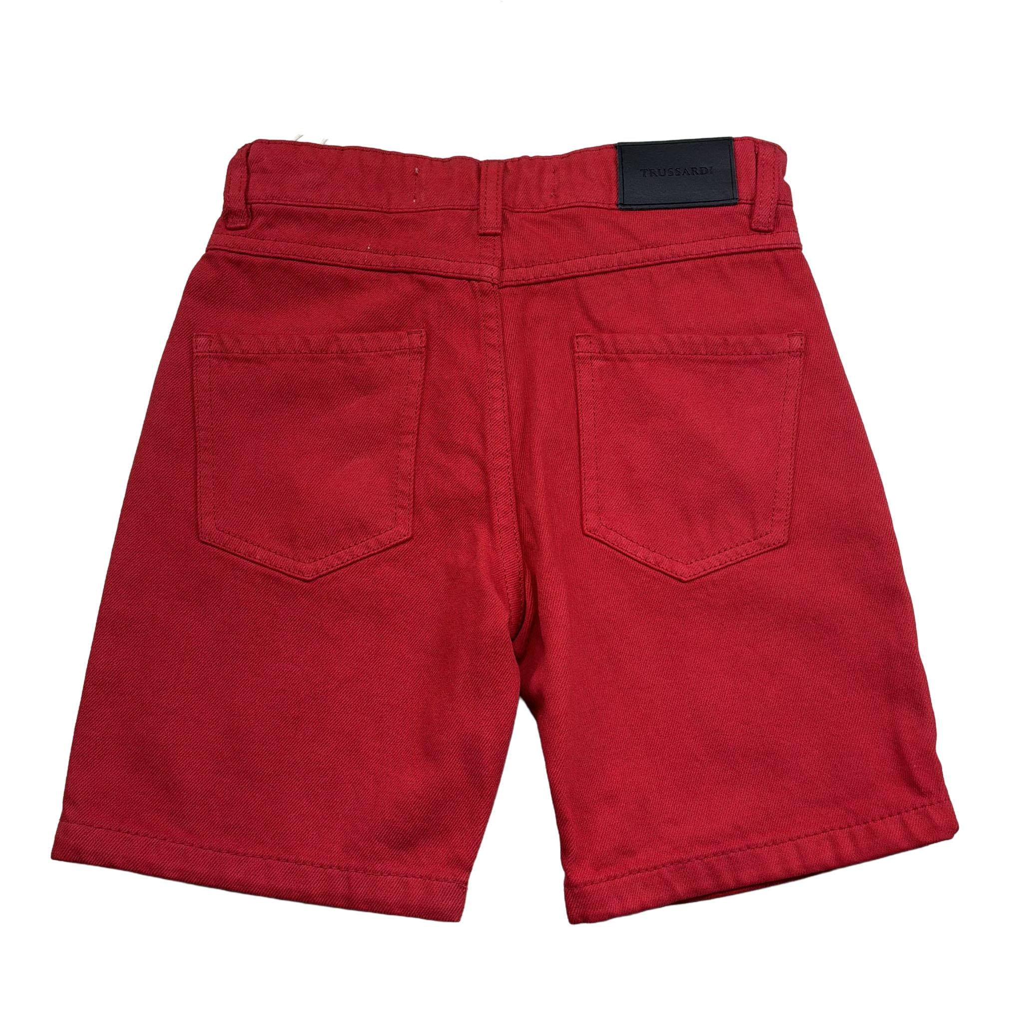 Trussardi Bermuda Tinta Unita con Girovita Regolabile per Bambino TBP26022BE ROSSO TRUSSARDI 