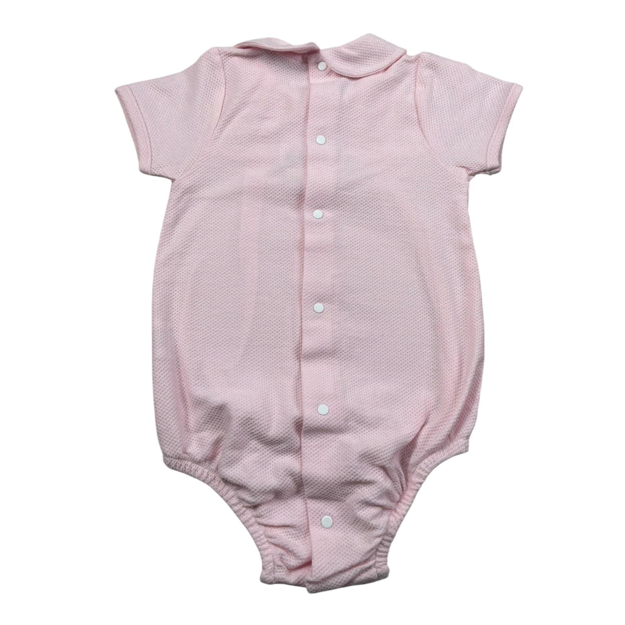 Babidu Pagliaccetto Mezza Manica Tinta Unita per Neonata BBDP ROSA BABIDU 