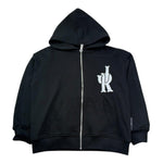 John Richmond Felpa con Zip E Cappuccio Tinta Unita per Bambina RGP26057FE NERO JOHN RICHMOND 