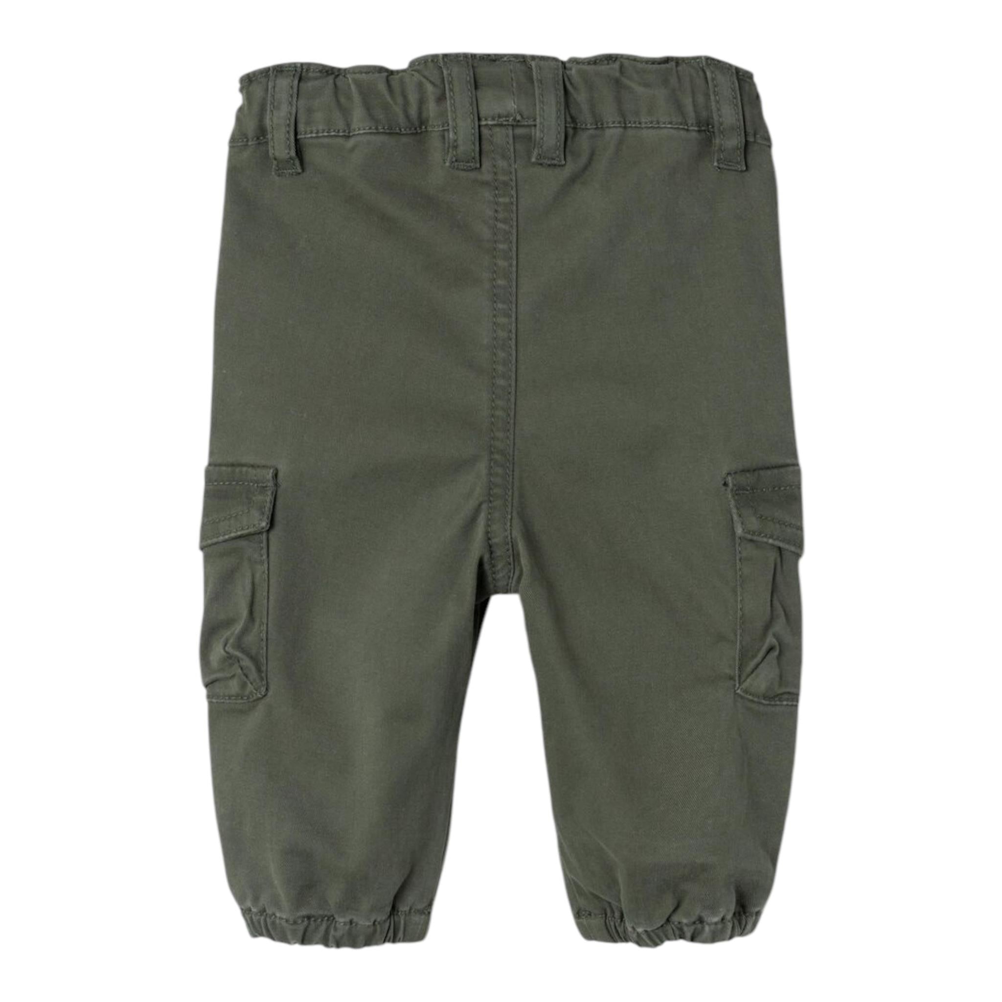 NAME.IT pantalone tinta unita con girovita regolabile Verde per Neonato 13229163 VERDE NAME.IT 