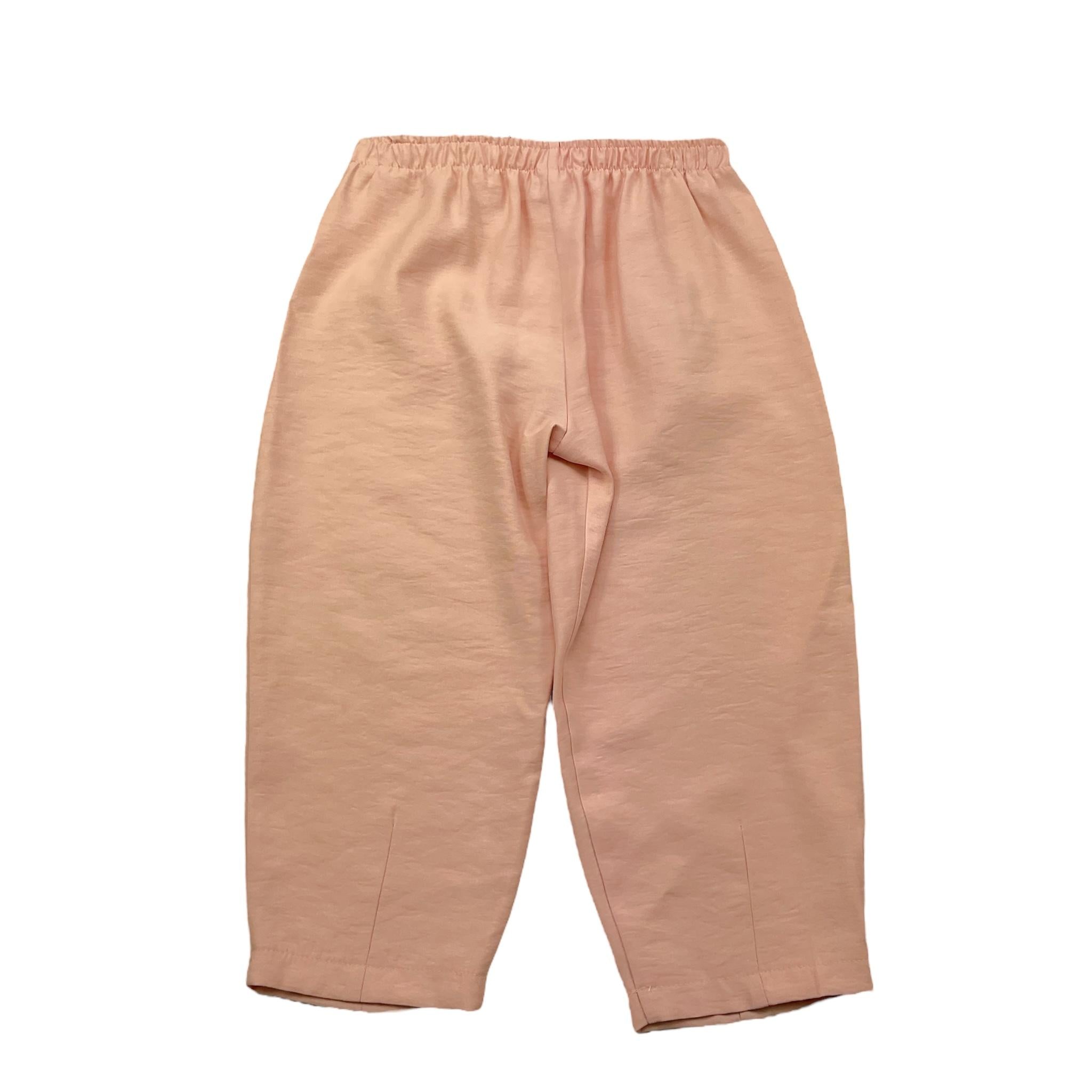 Please Pantalone Tinta Unita con Elastico In Vita per Neonata PE02270G73 ROSA PLEASE 