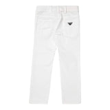 Emporio Armani Pantalone Tinta Unita con Logo per Bambino 8N4J066 BIANCO EMPORIO ARMANI 
