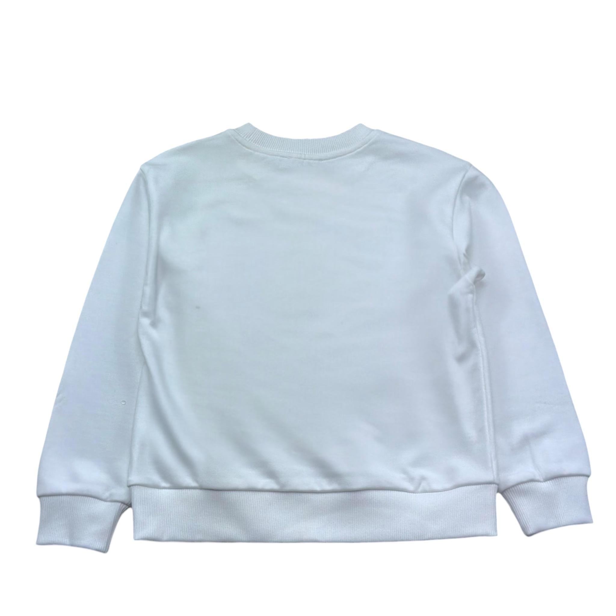 Moschino Felpa Girocollo Tinta Unita con Stampa per Bambino HRF078 BIANCO MOSCHINO 