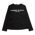 MARC ELLIS shirt girocollo tinta unita con stampa Nero per Bambina JMJTS15498X NERO MARC ELLIS 
