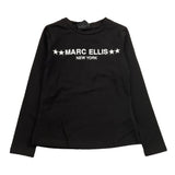 MARC ELLIS shirt girocollo tinta unita con stampa Nero per Bambina JMJTS15498X NERO MARC ELLIS 