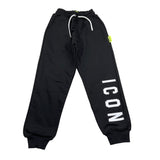 Icon Pantalone Tuta Tinta Unita con Logo per Bambino IBSP00495 NERO ICON 