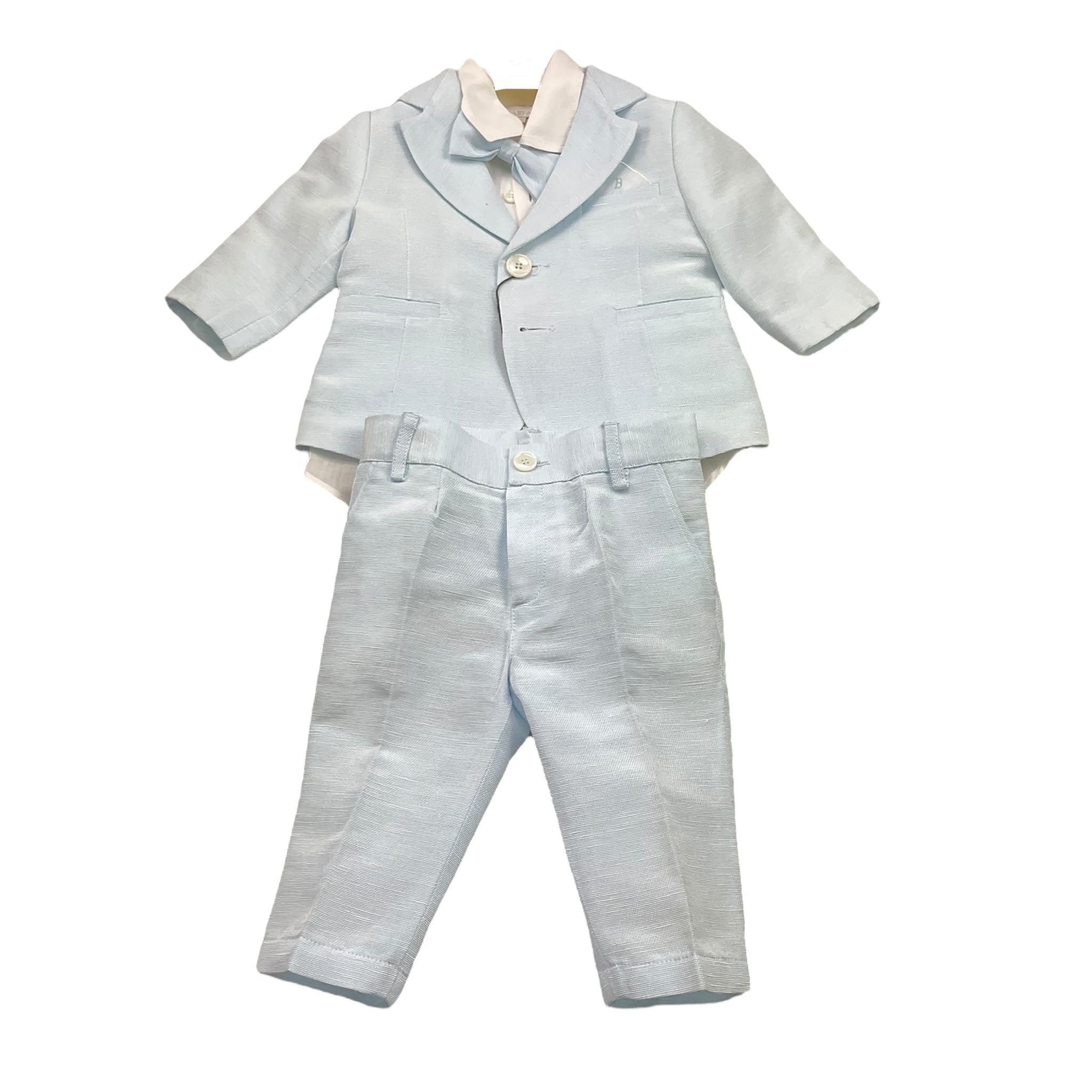 Baby A. Completo 2 Pezzi Pantalone-Giacca-Camicia-Papillions per Neonato A1402 AZZURRO BABY A. 