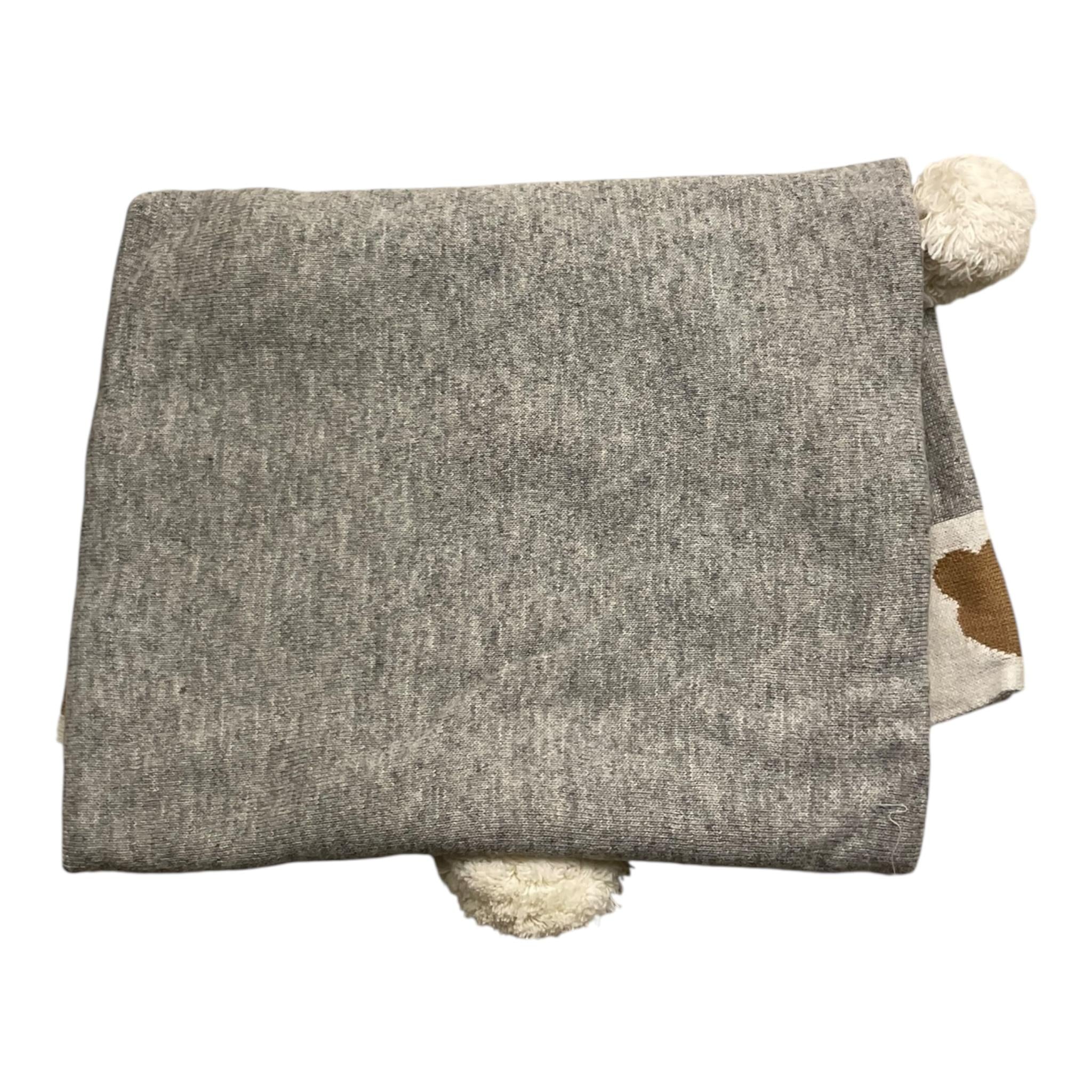 LE BEBE' coperta tinta unita con pon pon Grigio per Neonato LBB4705 GRIGIO LE BEBE' 
