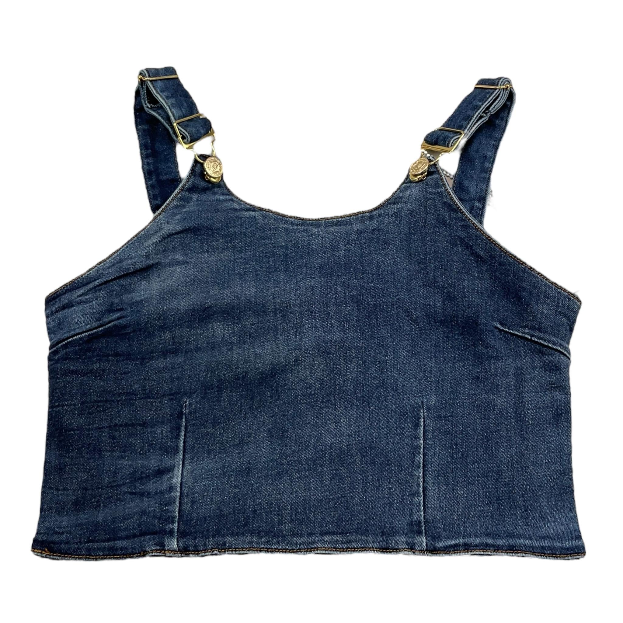 Met Top In Denim Tinta Unita per Bambina ME158 BLU MET 