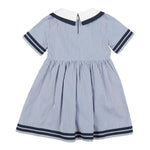 Trussardi Abito Mezza Manica Fantasia A Righe per Neonata TIP24079VE BIANCO/BLU TRUSSARDI 