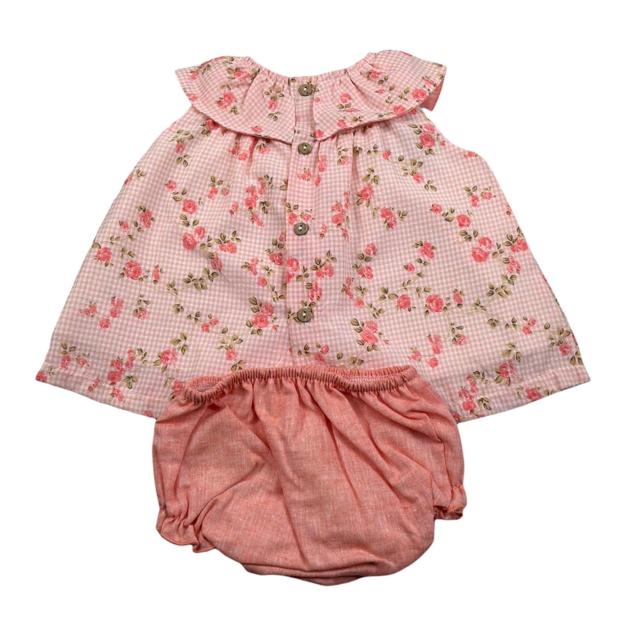 Juliana Completo 2 Pezzi Camicia-Culotte per Neonata 25106 ROSA JULIANA 
