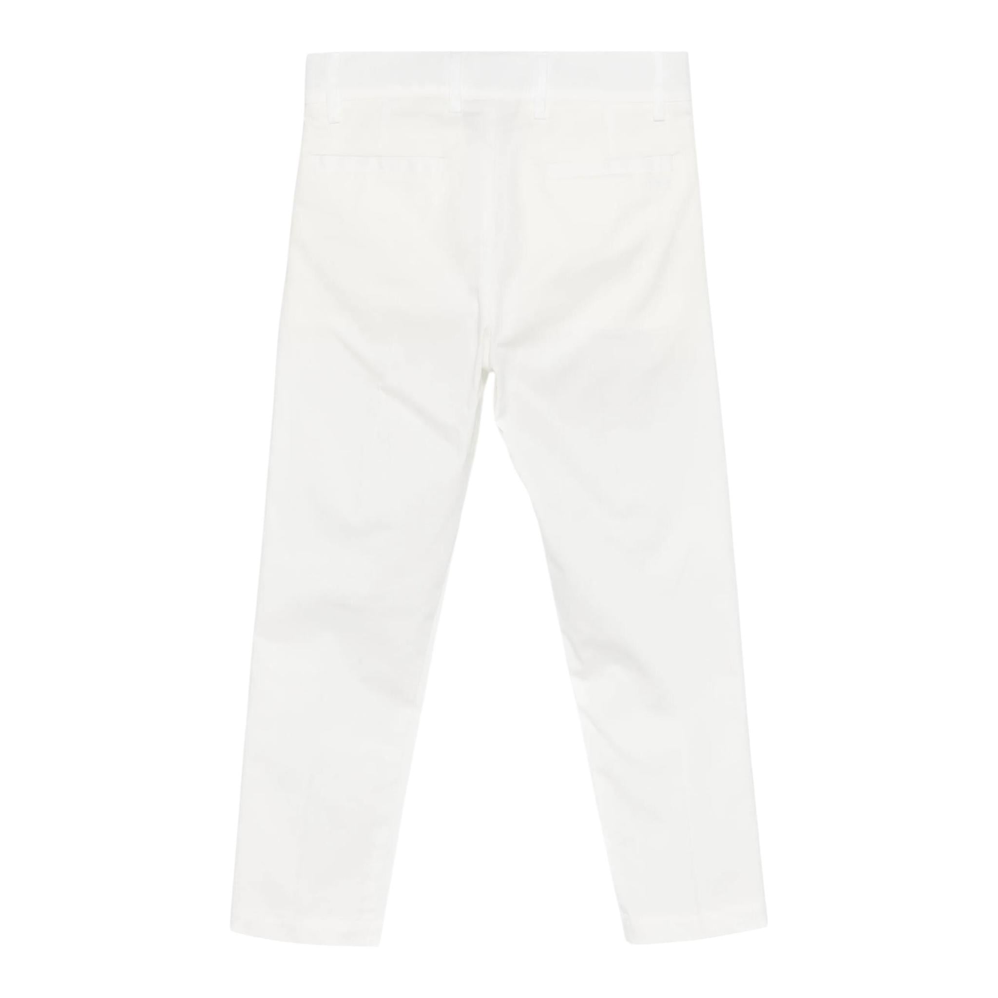 Fay Pantalone Tinta Unita con Girovita Regolabile per Bambino FW6P10X BIANCO FAY 