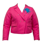 Kaos Giacca Tinta Unita con Applicazione per Bambina KS114 FUXIA KAOS 