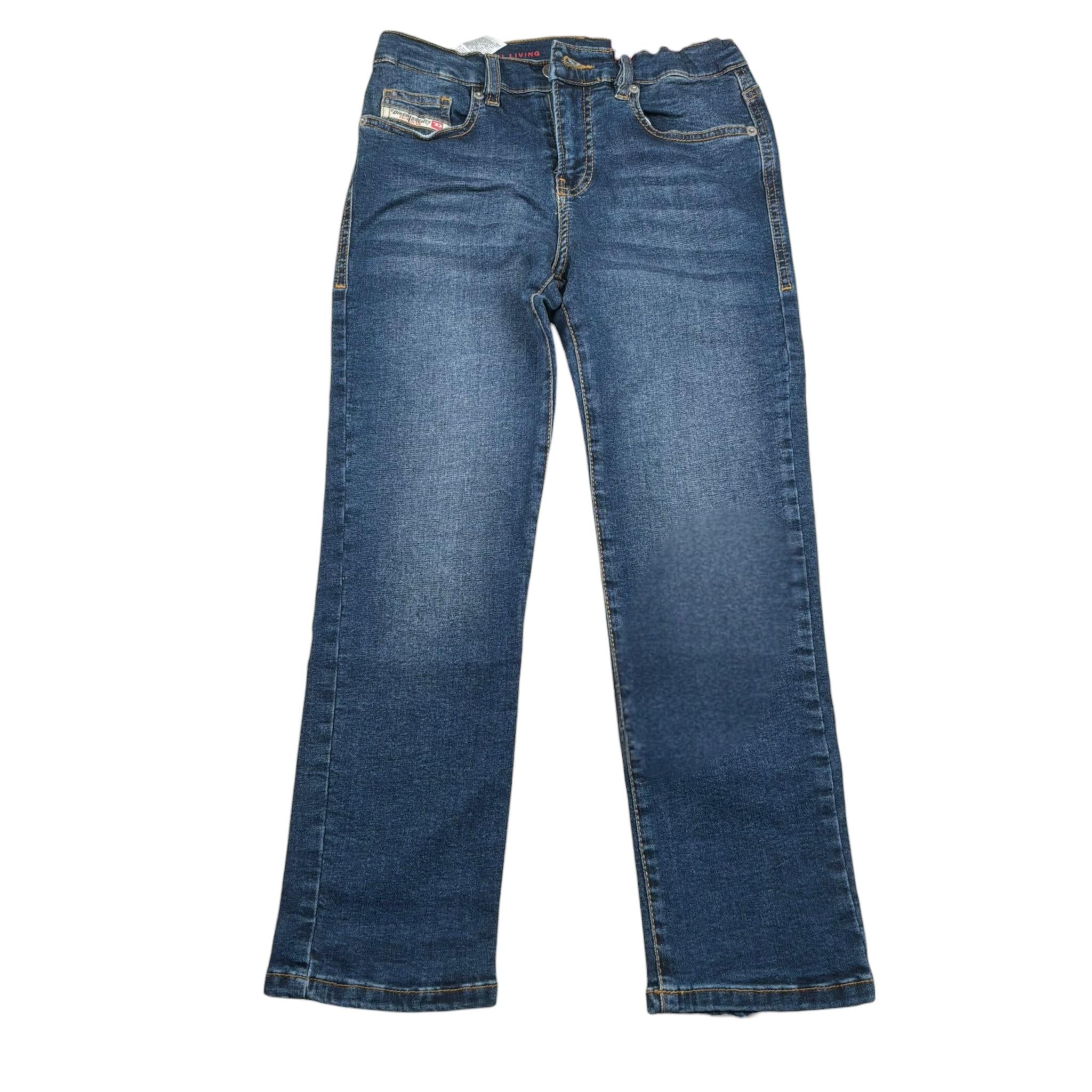 Diesel Jeans Tinta Unita con Girovita Regolabile per Bambino J00809 BLU DIESEL 