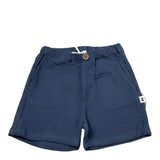 Petit Indi Bermuda Tinta Unita con Elastico In Vita per Neonato SS25BK7532 BLU PETIT INDI 