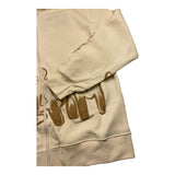 DISCLAIMER felpa con zip e cappuccio tinta unita con logo Panna per Bambino 24IDK58226 PANNA DISCLAIMER 