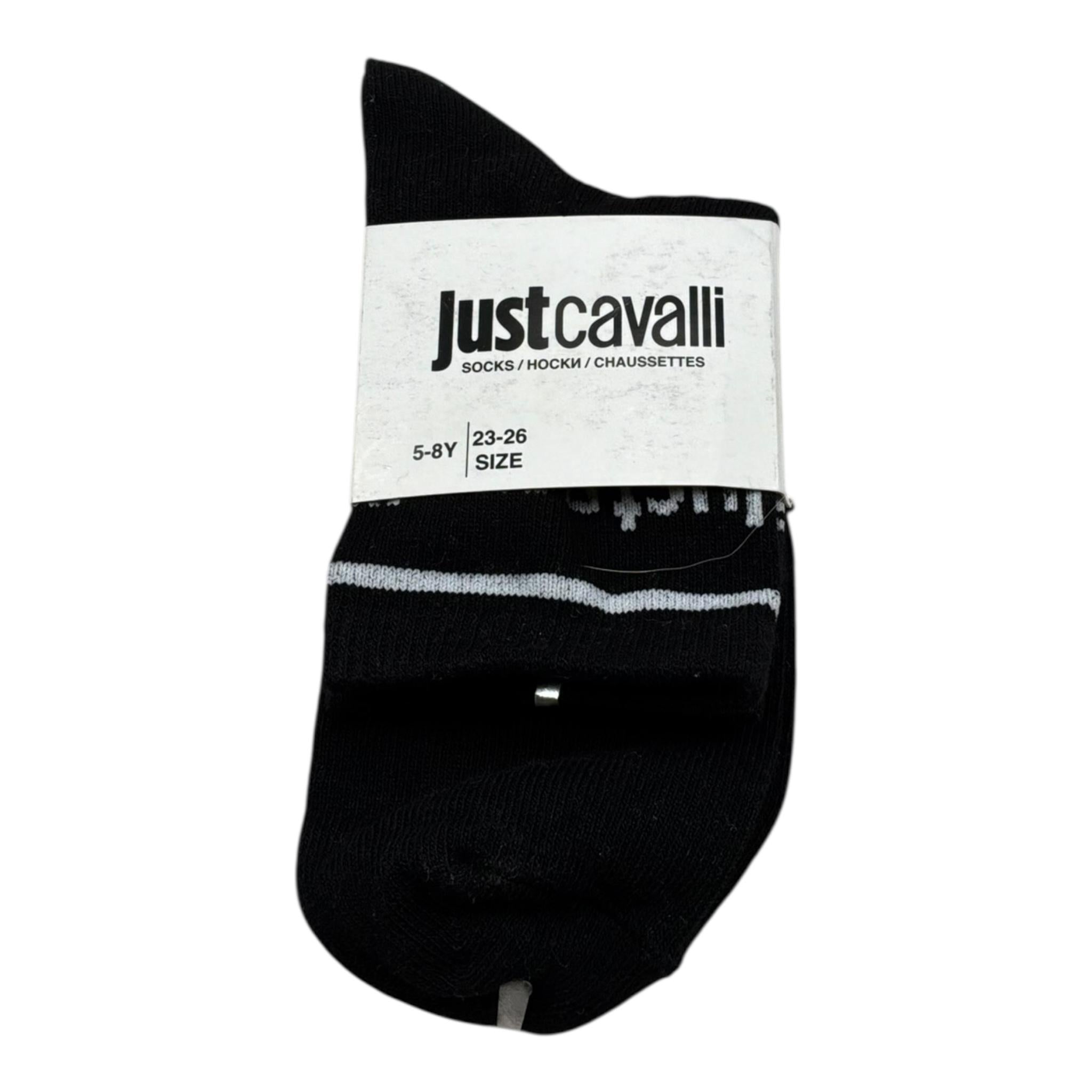 Just Cavalli Calzini Tinta Unita con Logo per Bambino JGP26020CZ NERO JUST CAVALLI 