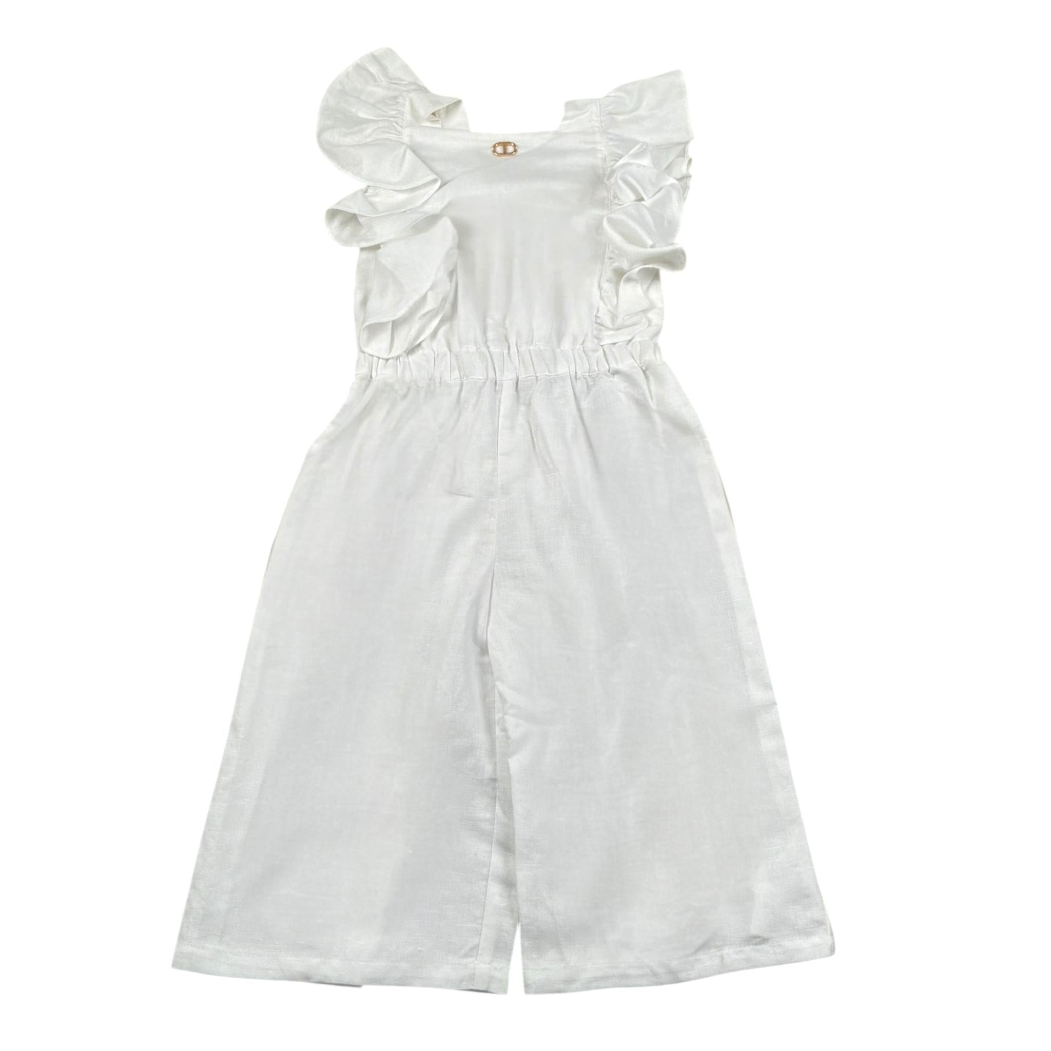 Twinset Tuta Tinta Giromanica Tinta Unita per Bambina 251GJ2405X BIANCO TWINSET 