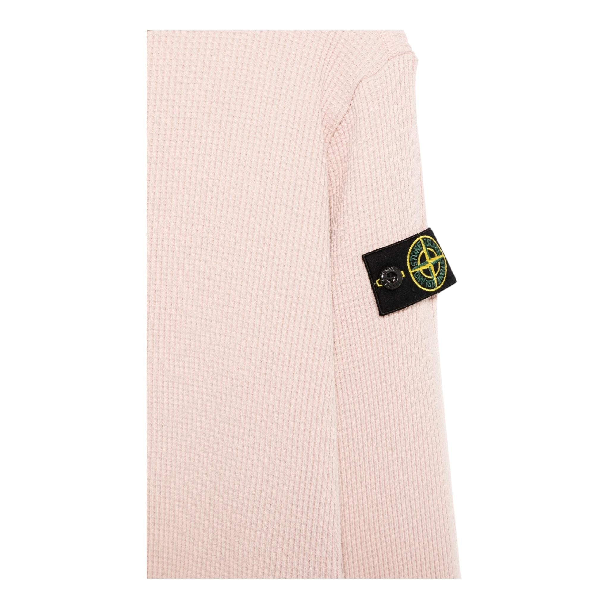 Stone Island Maglia Girocollo Tinta Unita con Logo per Bambino K1S166100006 ROSA STONE ISLAND 