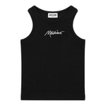 Moschino Canotta Tinta Unita A Costine per Bambina HDM06MX NERO MOSCHINO 