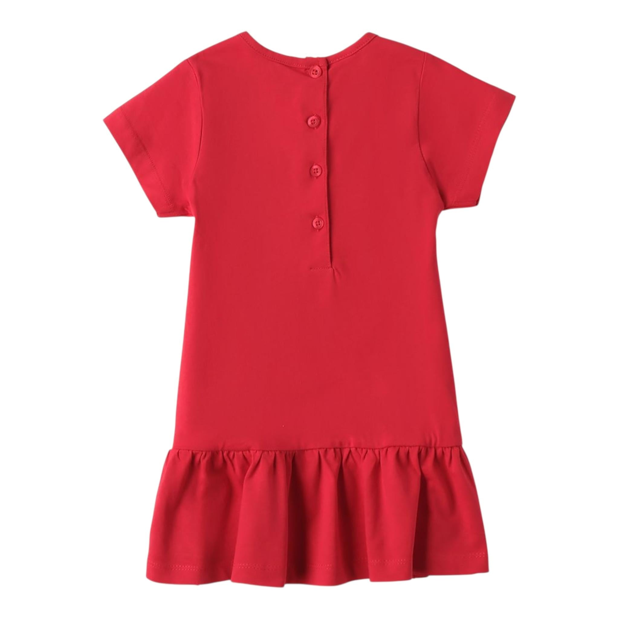 I Do Abito Tinta Unita con Stampa per Neonata 4B547 ROSSO I DO 