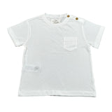 Teddy E Minou T-Shirt Girocollo Tinta Unita per Neonato E25SH015M0170 BIANCO TEDDY E MINOU 