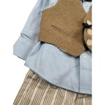 Jeckerson Completo 4 Pezzi Gilet-Camicia-Pantalone-Papillon per Bambino JN4060J BIEGE JECKERSON 
